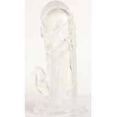 Прозрачная гелевая насадка с клиторальным отростком - 13 см. - Toyfa Basic - в Петропавловске-Камчатском купить с доставкой