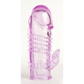 Фиолетовая насадка с коготком и шипами - 13 см. - Toyfa Basic - в Петропавловске-Камчатском купить с доставкой