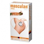 Розовые презервативы Masculan Ultra Long Pleasure с колечками, пупырышками и продлевающим эффектом - 10 шт. - Masculan - купить с доставкой в Петропавловске-Камчатском