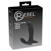 Черный вибромассажер простаты с функцией римминга Plug with Perineum Stimulator - 16,6 см. - Orion - в Петропавловске-Камчатском купить с доставкой