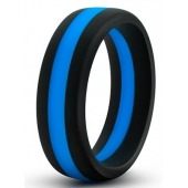 Черно-синее эрекционное кольцо Silicone Go Pro Cock Ring - Blush Novelties - в Петропавловске-Камчатском купить с доставкой