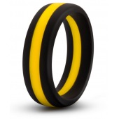 Черно-желтое силиконовое эрекционное кольцо Silicone Go Pro Cock Ring - Blush Novelties - в Петропавловске-Камчатском купить с доставкой