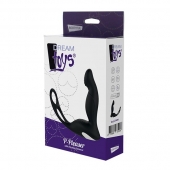 Черный вибромассажер простаты P-PLEASER W ERECTION ENHANCE - Dream Toys - в Петропавловске-Камчатском купить с доставкой