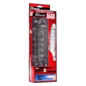 Прозразная закрытая насадка на пенис с поддержкой мошонки Clearly Ample Penis Enhancer - 22 см. - XR Brands - в Петропавловске-Камчатском купить с доставкой