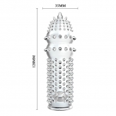 Закрытая прозрачная насадка Crystal sleeve - 14,2 см. - Erowoman-Eroman - в Петропавловске-Камчатском купить с доставкой