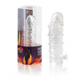 Закрытая прозрачная рельефная насадка Crystal sleeve - 13 см. - Erowoman-Eroman - в Петропавловске-Камчатском купить с доставкой