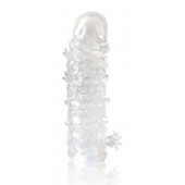 Закрытая прозрачная рельефная насадка Crystal sleeve - 13 см. - Erowoman-Eroman - в Петропавловске-Камчатском купить с доставкой