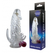 Закрытая прозрачная вибронасадка на пенис Crystal Sleeve Vibe - Erowoman-Eroman - в Петропавловске-Камчатском купить с доставкой