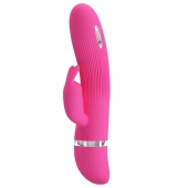 Розовый вибратор Ingram с электростимуляцией - 19,2 см. - Baile - купить с доставкой в Петропавловске-Камчатском