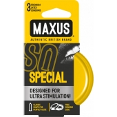 Презервативы с точками и рёбрами в железном кейсе MAXUS Special - 3 шт. - Maxus - купить с доставкой в Петропавловске-Камчатском