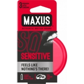 Ультратонкие презервативы в железном кейсе MAXUS Sensitive - 3 шт. - Maxus - купить с доставкой в Петропавловске-Камчатском
