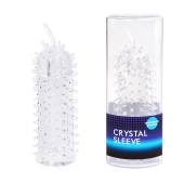 Закрытая рельефная насадка Crystal sleeve с усиками - 12 см. - Erowoman-Eroman - в Петропавловске-Камчатском купить с доставкой