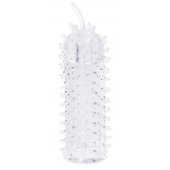 Закрытая рельефная насадка Crystal sleeve с усиками - 12 см. - Erowoman-Eroman - в Петропавловске-Камчатском купить с доставкой