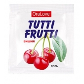 Пробник гель-смазки Tutti-frutti с вишнёвым вкусом - 4 гр. - Биоритм - купить с доставкой в Петропавловске-Камчатском