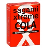 Ароматизированные презервативы Sagami Xtreme COLA - 3 шт. - Sagami - купить с доставкой в Петропавловске-Камчатском