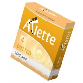 Презервативы Arlette Dotted с точечной текстурой - 3 шт. - Arlette - купить с доставкой в Петропавловске-Камчатском