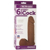 Насадка-мулат для трусиков Vac-U-Lock 6  ULTRASKYN Cock - 17,3 см. - Doc Johnson - купить с доставкой в Петропавловске-Камчатском