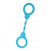 Голубые силиконовые наручники A-Toys без ключа - A-toys - купить с доставкой в Петропавловске-Камчатском