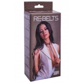 Коричневый поводок и чокер с кольцом Sofi - Rebelts - купить с доставкой в Петропавловске-Камчатском