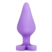 Фиолетовая анальная пробка Naughty Candy Heart Do Me Now - 8,9 см. - Blush Novelties - купить с доставкой в Петропавловске-Камчатском