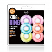 Набор из 6 эрекционных колец King of the Ring - Blush Novelties - в Петропавловске-Камчатском купить с доставкой