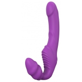 Фиолетовый безремневой вибрострапон DOUBLE DIPPER - Dream Toys - купить с доставкой в Петропавловске-Камчатском