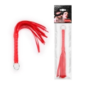 Красная плеть с рукоятью в оплетке - 28 см. - Notabu - купить с доставкой в Петропавловске-Камчатском
