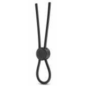 Черное силиконовое лассо на пенис SILICONE LOOP COCK RING - Blush Novelties - в Петропавловске-Камчатском купить с доставкой