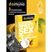 Презервативы для орального секса DOMINO Sweet Sex с ароматом тропических фруктов - 3 шт. - Domino - купить с доставкой в Петропавловске-Камчатском