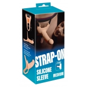 Силиконовый полый страпон на ремнях Silicone Strap-on - 16 см. - Orion - купить с доставкой в Петропавловске-Камчатском