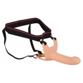 Силиконовый полый страпон на ремнях Silicone Strap-on - 16 см. - Orion - купить с доставкой в Петропавловске-Камчатском