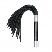 Черная плеть Easytoys Flogger With Metal Grip - 38 см. - Easy toys - купить с доставкой в Петропавловске-Камчатском