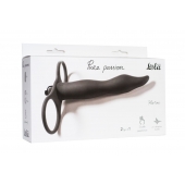 Черная вибронасадка для двойного проникновения Flirtini - 15,9 см. - Lola Games - купить с доставкой в Петропавловске-Камчатском