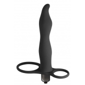 Черная вибронасадка для двойного проникновения Flirtini - 15,9 см. - Lola Games - купить с доставкой в Петропавловске-Камчатском