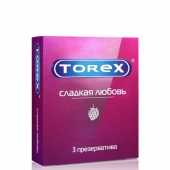 Презервативы Torex  Сладкая любовь  с ароматом клубники - 3 шт. - Torex - купить с доставкой в Петропавловске-Камчатском