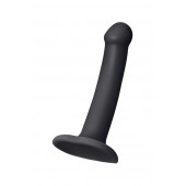 Черный фаллос на присоске Silicone Bendable Dildo S - 17 см. - Strap-on-me - купить с доставкой в Петропавловске-Камчатском
