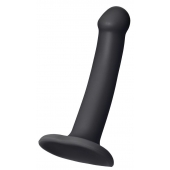 Черный фаллос на присоске Silicone Bendable Dildo S - 17 см. - Strap-on-me - купить с доставкой в Петропавловске-Камчатском