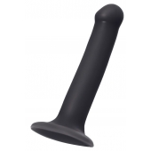 Черный фаллос на присоске Silicone Bendable Dildo M - 18 см. - Strap-on-me - купить с доставкой в Петропавловске-Камчатском