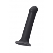 Черный фаллос на присоске Silicone Bendable Dildo L - 19 см. - Strap-on-me - купить с доставкой в Петропавловске-Камчатском