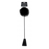 Черный стек Feather Crop с пуховкой на конце - 53,3 см. - Pipedream - купить с доставкой в Петропавловске-Камчатском