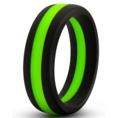 Черно-зеленое эрекционное кольцо Silicone Go Pro Cock Ring - Blush Novelties - в Петропавловске-Камчатском купить с доставкой