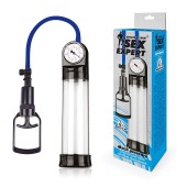 Прозрачная вакуумная помпа Sex Expert с манометром - Sex Expert - в Петропавловске-Камчатском купить с доставкой