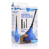 Анальный душ с 3 насадками Premium One-way Valve Anal Douche Set - XR Brands - купить с доставкой в Петропавловске-Камчатском