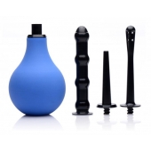 Анальный душ с 3 насадками Premium One-way Valve Anal Douche Set - XR Brands - купить с доставкой в Петропавловске-Камчатском