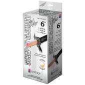 Пояс-трусики с насадкой Glamour Silver - 15,5 см. - LOVETOY (А-Полимер) - купить с доставкой в Петропавловске-Камчатском