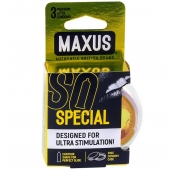 Презервативы с точками и рёбрами в пластиковом кейсе MAXUS Special - 3 шт. - Maxus - купить с доставкой в Петропавловске-Камчатском