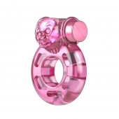 Розовое эрекционное кольцо с вибрацией Pink Bear - Baile - в Петропавловске-Камчатском купить с доставкой