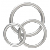Набор из 3 эрекционных колец под металл Metallic Silicone Cock Ring Set - Orion - в Петропавловске-Камчатском купить с доставкой