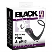 Черное эрекционное кольцо с анальной вибропробкой Vibrating Ring   Plug - Orion - в Петропавловске-Камчатском купить с доставкой