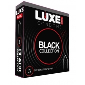 Черные презервативы LUXE Royal Black Collection - 3 шт. - Luxe - купить с доставкой в Петропавловске-Камчатском
